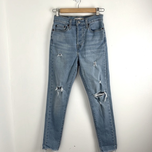 Levi’s Wedgie Skinny Distressed Faded Jeans - Picture 2 of 7